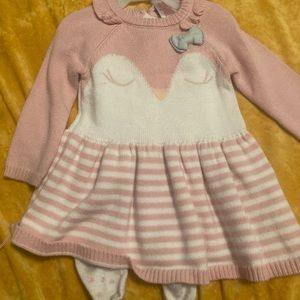Baby Girl Sweater Dress with Tights